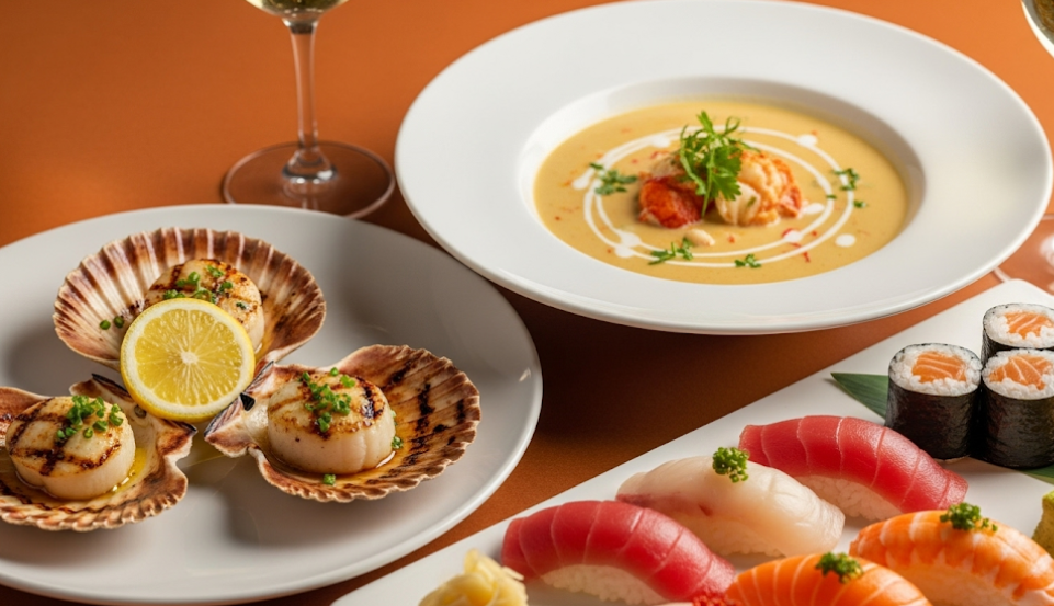 爽やかな香りが活きる魚介料理