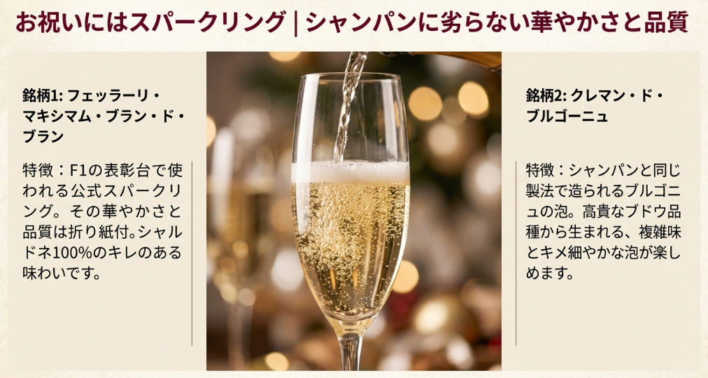 お祝いに合うスパークリングワイン