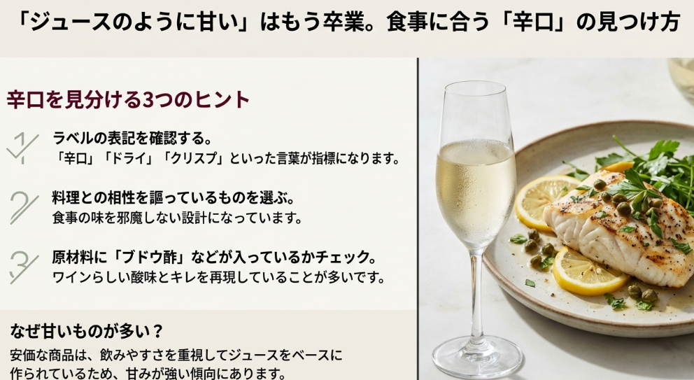 甘くない辛口ノンアルコールワインの選び方