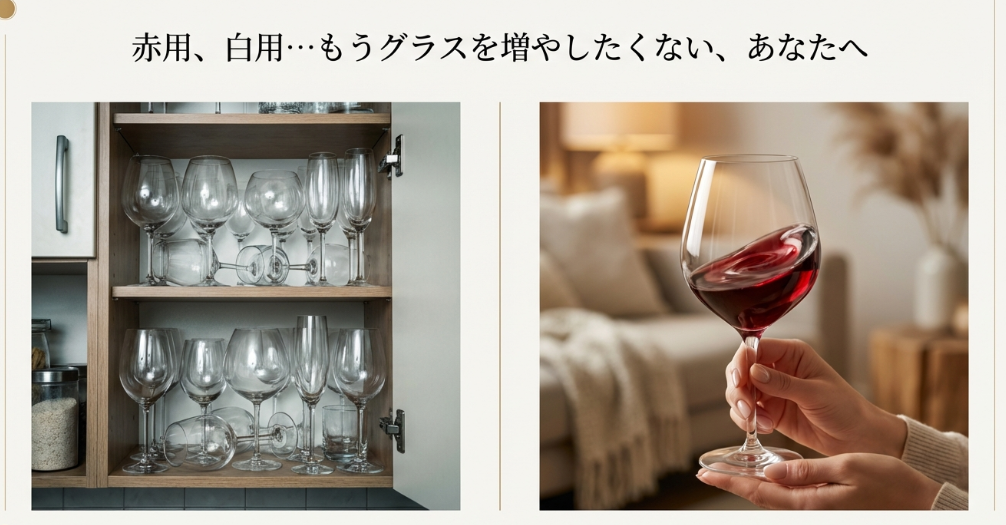 ワイングラスの種類の悩みと万能型のメリット
