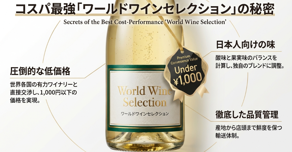 コスパ最強のワールドワインセレクションが1000円以下で買える理由