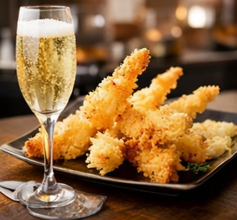 泡と揚げ物の好相性