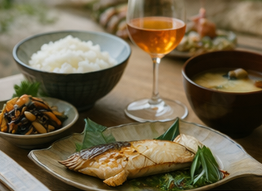 オレンジワインと和食