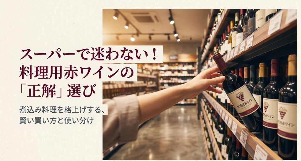 スーパーで迷わない料理用赤ワインの選び方と賢い買い方ガイド