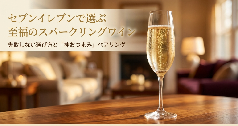 セブンイレブンで選ぶ至福のスパークリングワイン：失敗しない選び方と神おつまみペアリングの表紙