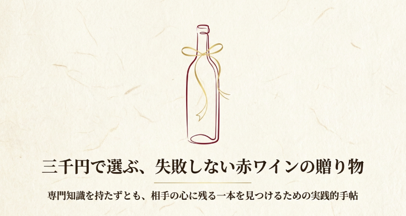 3000円で選ぶ失敗しない赤ワインの贈り物を紹介する表紙画像